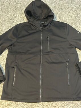 Swiss Tech Men's Black Hooded Jacket